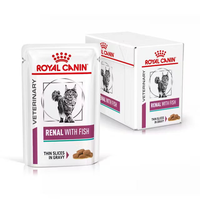 Alimento umido dietetico Royal Canin Renal con pesce 85 g per gatti adulti Alimento umido dietetico Royal Canin Renal con pesce 85 g per gatti adulti